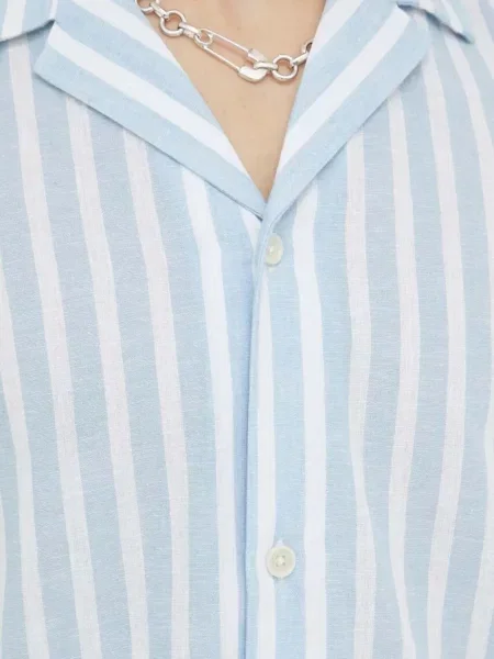 Pruhovaná krátká košile Drykorn modrá