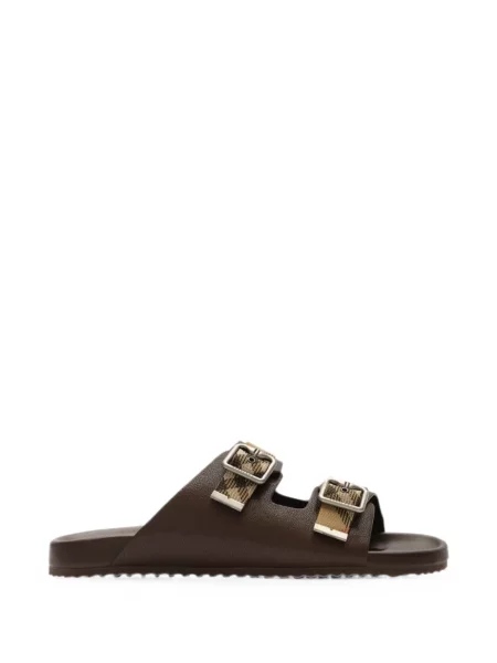 Sandale Burberry din piele maro