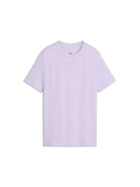 T-shirt dziewczęcy Puma Ess Centered Cat Logo fioletowa