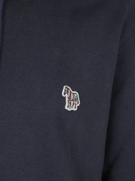 Hanorac cu glugă Paul Smith cu model zebră cu autograf albastru