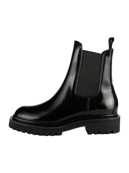 Botki L37 skórzane czarne