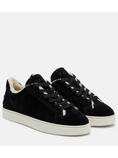 Sneakerși Tod's din piele de căprioară negru