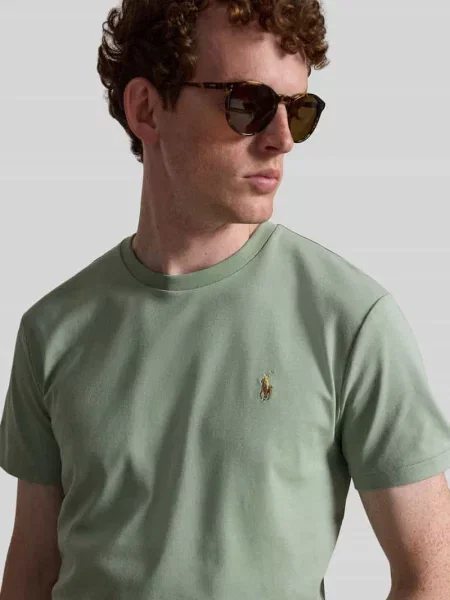 T-shirt o kroju regular fit z czystej bawełny Polo Ralph Lauren zielona
