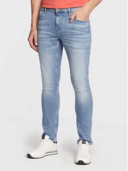 Guess Džínsy Skinny Fit modrá
