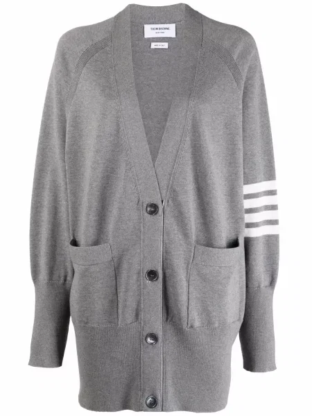 Cardigan Thom Browne tricotate gri