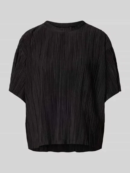 T-shirt z plisami model ‘RAVENNA’ Only czarna