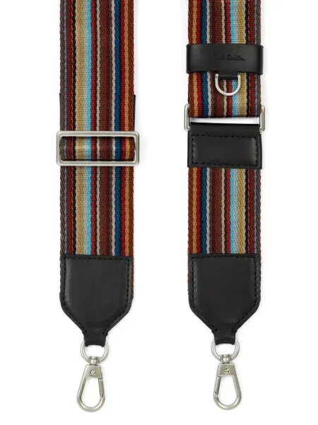 Geantă Paul Smith cu dungi cu bretele negru