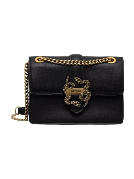Just Cavalli torebka crossbody z imitacji skóry czarna