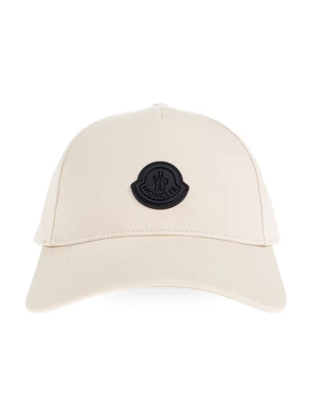 Czapka z daszkiem Moncler z logo beżowa
