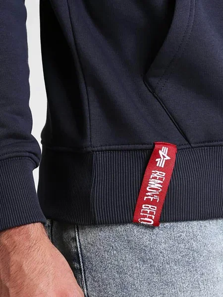 ALPHA INDUSTRIES Majica Basic temno modra