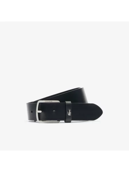 Lacoste ремінь шкіряний чорний
