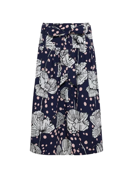 Fustă midi Cara Cara cu model floral cu imagine albastru