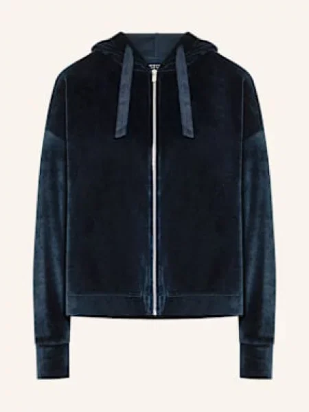 Majestic Filatures Bluza Rozpinana Z Materiału Nicki blau