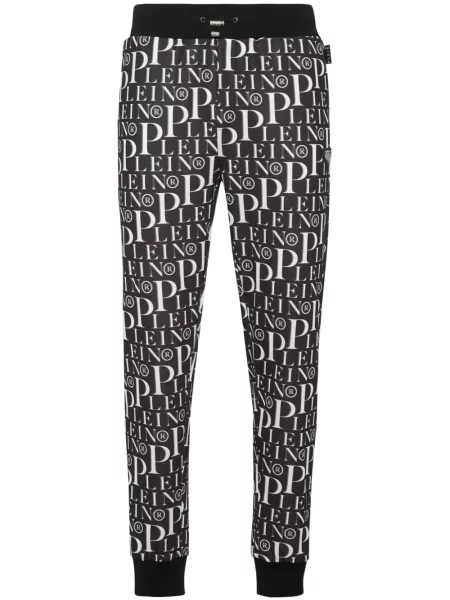 Pantaloni Philipp Plein cu imagine negru