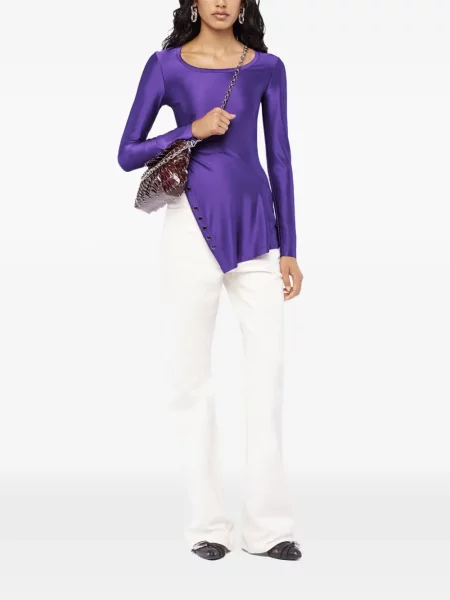 Top Rabanne drapat violet