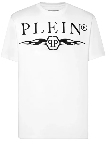 Tricou Philipp Plein cu imagine alb