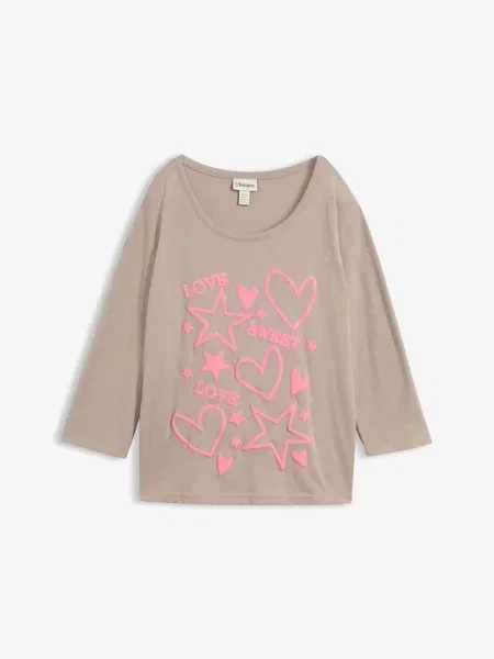 T-shirt oversize z mieszanki bawełny szara