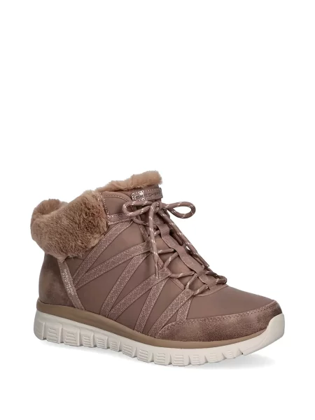 Боти Skechers с връзки с дантела кафяво