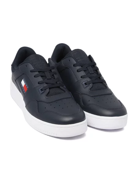 Sneakersy Tommy Jeans koronkowe casual z logo białe