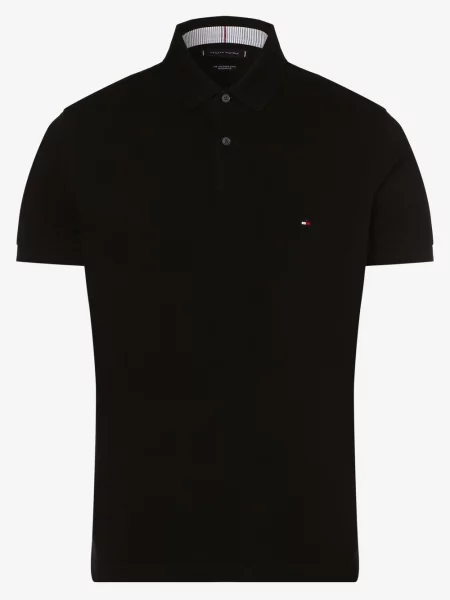 Tommy Hilfiger koszulka polo Mężczyźni jednolity M czarny