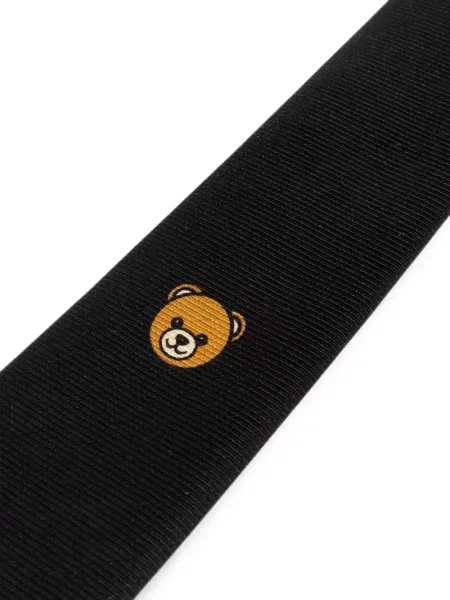 Cravată Moschino cu broderie negru