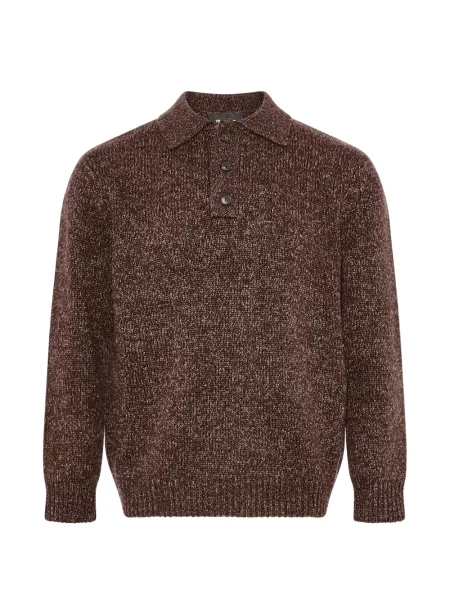 Lung tricou polo Yves Salomon maro