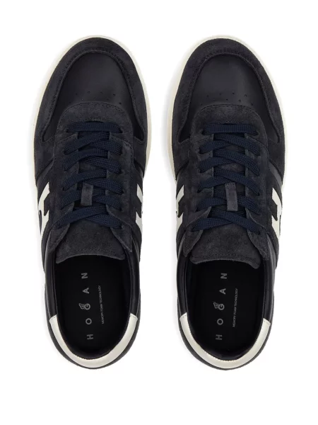 Sneakerși Hogan din piele de căprioară albastru
