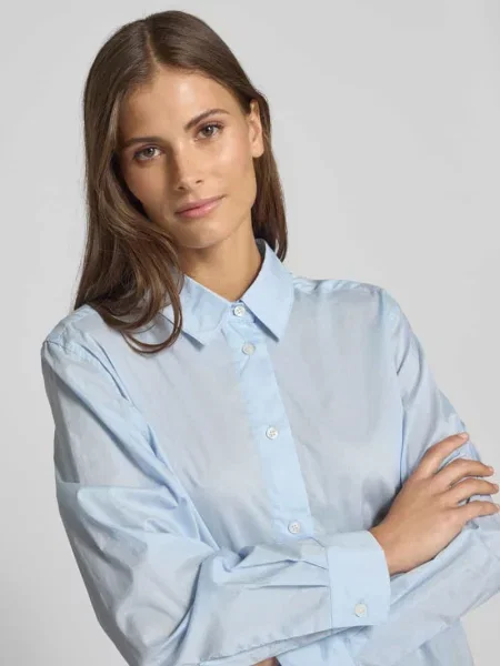 Bluzka o kroju regular fit z kołnierzykiem typu kent model ‘SANOS’ Samsoe Samsoe