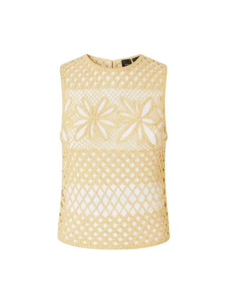 Top Pinko elegancki żółty
