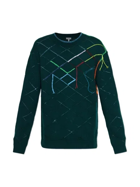 Sweter Loewe wełniany zielony
