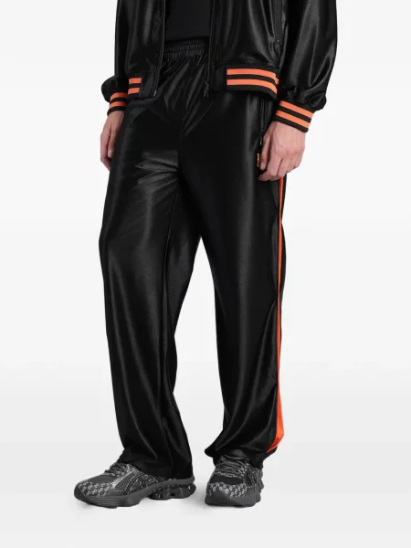 Pantaloni Needles cu dungi alergare negru