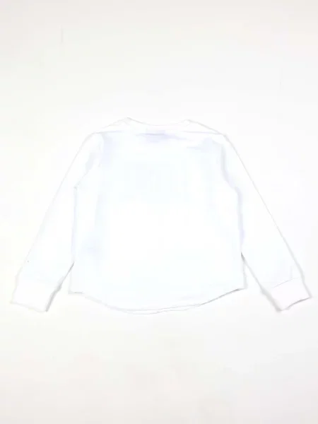 Bluzy dziewczęce z okrągłym dekoltem i wciąganym kołnierzem Leone Bright biała