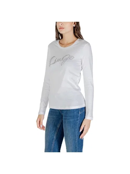 Tričko s dlouhým rukávem Liu Jo s dlouhými rukávy bílé