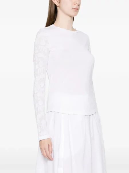 Tricou Deha din dantelă alb