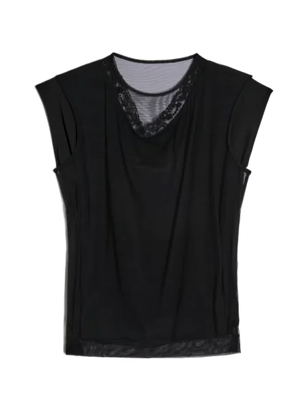 Tricou Simone Rocha din dantelă negru