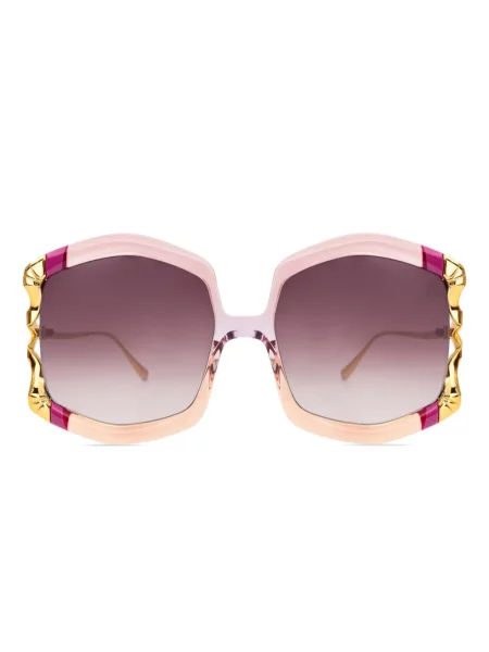 Ochelari de soare Anna Karin Karlsson cu imprimeu geometric roz