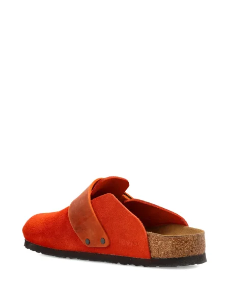 Kožne remenčić mule natikače Birkenstock narančasta