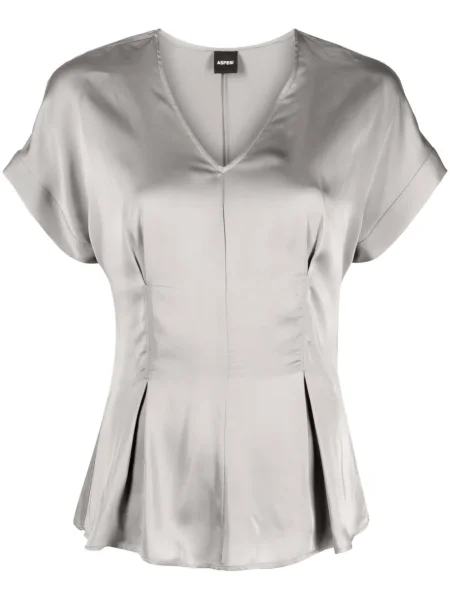 Bluză Aspesi din satin gri