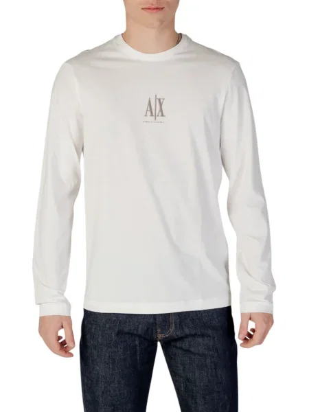 Tricou mânecă lungă Armani alb