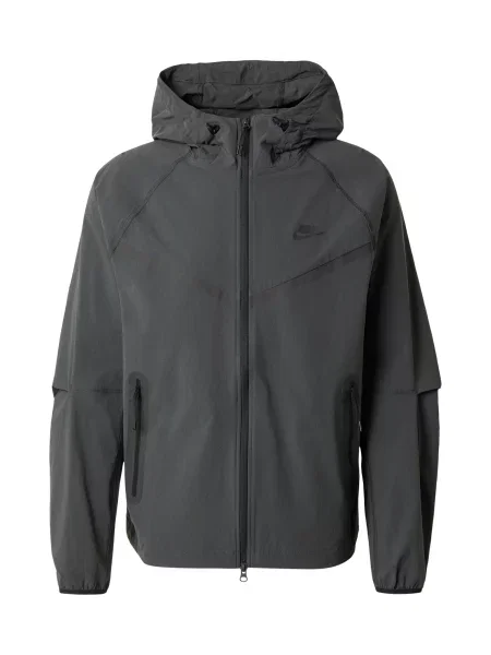 Nike Sportswear Geacă de primăvară-toamnă gri închis negru
