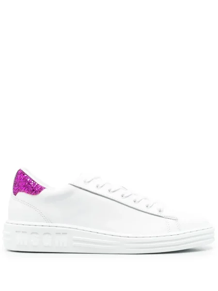 Sneakerși Msgm din piele alb