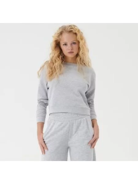 Sinsay Mikina oversize se stahovací šňůrkou Světle šedá