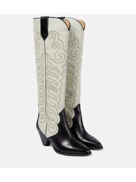Botine Isabel Marant din piele de căprioară cowboy