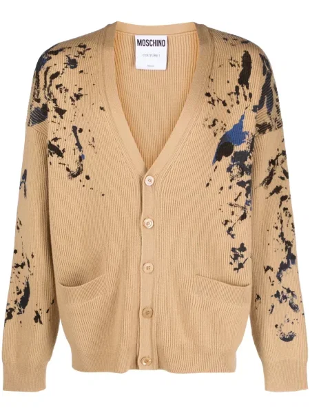 Cardigan Moschino de lână maro