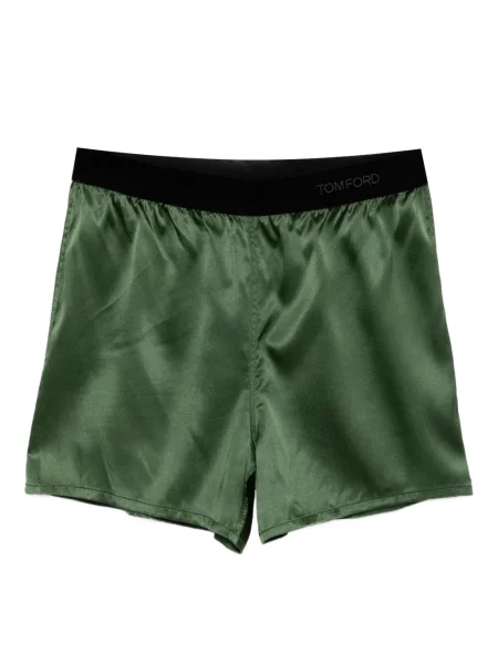 Pantaloni scurți Tom Ford din satin verde