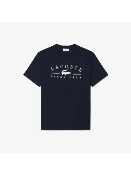 Lacoste Koszulka Z Nadrukiem Niebieski czarna