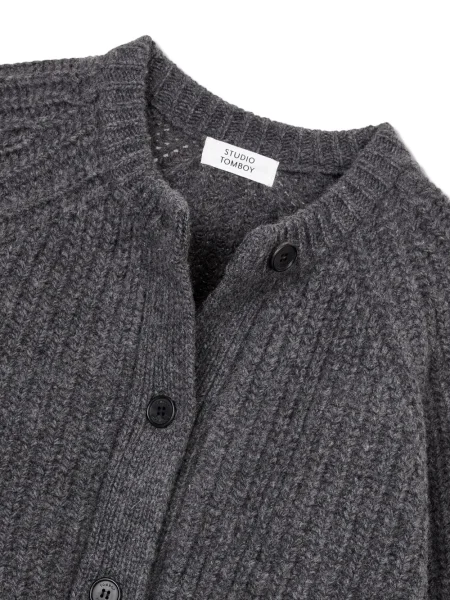 Cardigan Studio Tomboy de lână gri