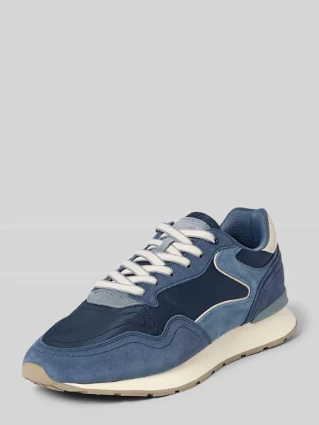 Sneakersy z Mieszanka skóry i tkaniny Model City' Hoff granatowe