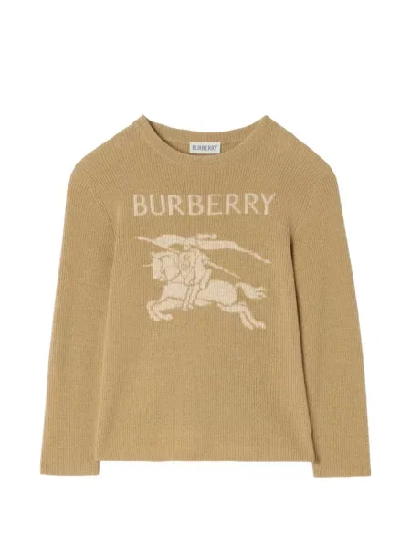 Sweter dziecięcy Burberry żółty
