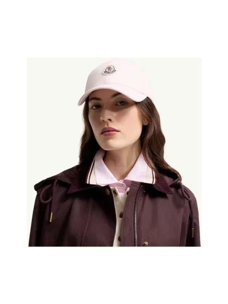 Czapka z daszkiem Moncler różowa